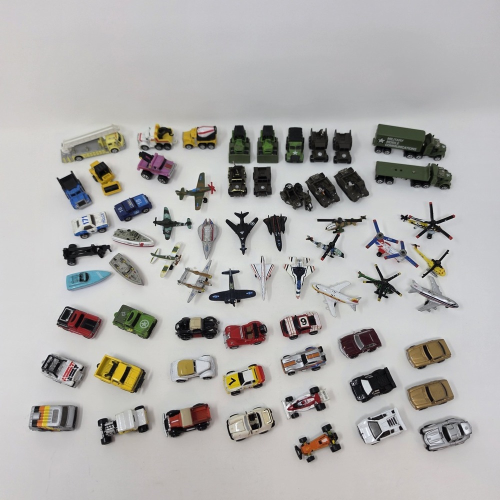 64 Vintage Galoob 1980-90s Micro Machines ~ Military Plane Car Semi Truck Boat